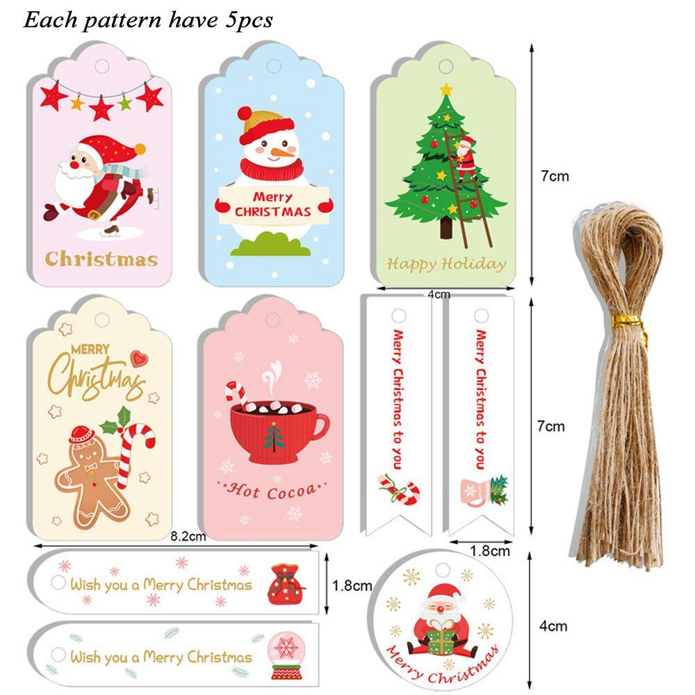 Kraft Paper Wrapping Supplies Santa Claus Gift Wrapping Hang Tags Christmas Labels Christmas Tag