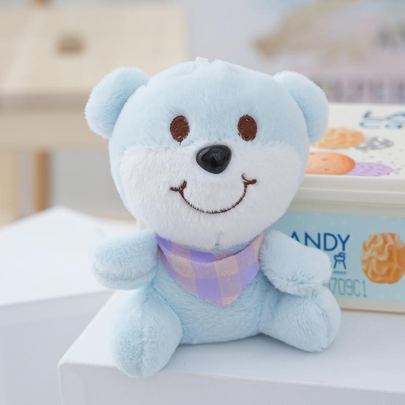 Cute 13cm Stuffed Animal Bear Key Ring Cozy Fluffy Plush Gift In Multiple Colors