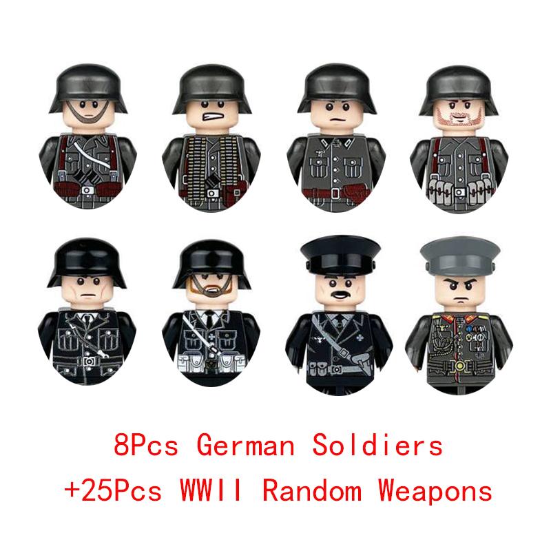 Non-Toxic Wwii Military North African Campaign Wheeled Armored Vehicle Tank Cannon Soldier Figures Building Blocks Weapon Truck Army Toy