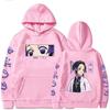 Anime Demon Slayer Kochou Shinobu Graphic Printed Hooded Men Women Hoodies Casual Loose Streetwear Harajuku Unisex Sweatshirt