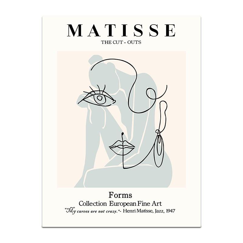 Henri Matisse Poster Flower Canvas Painting Art Nordic Leaf Posters Prints Wall Pictures for Living Room Home Decor Unframed