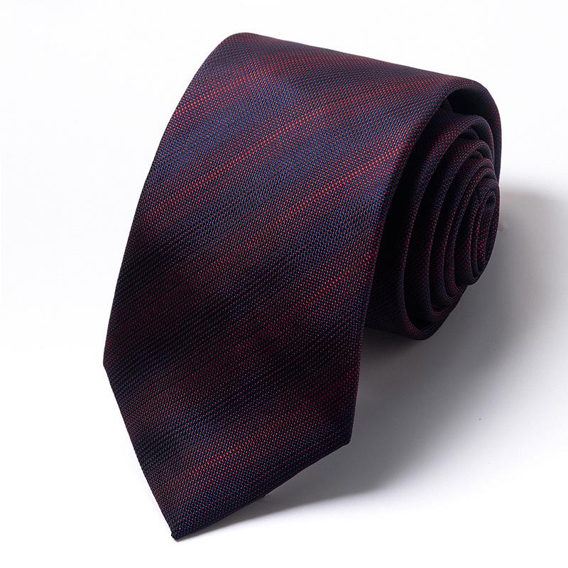 Men'S Tie Business Dress Tie Polyester Groom Wedding Festive Striped 8Cm Tie