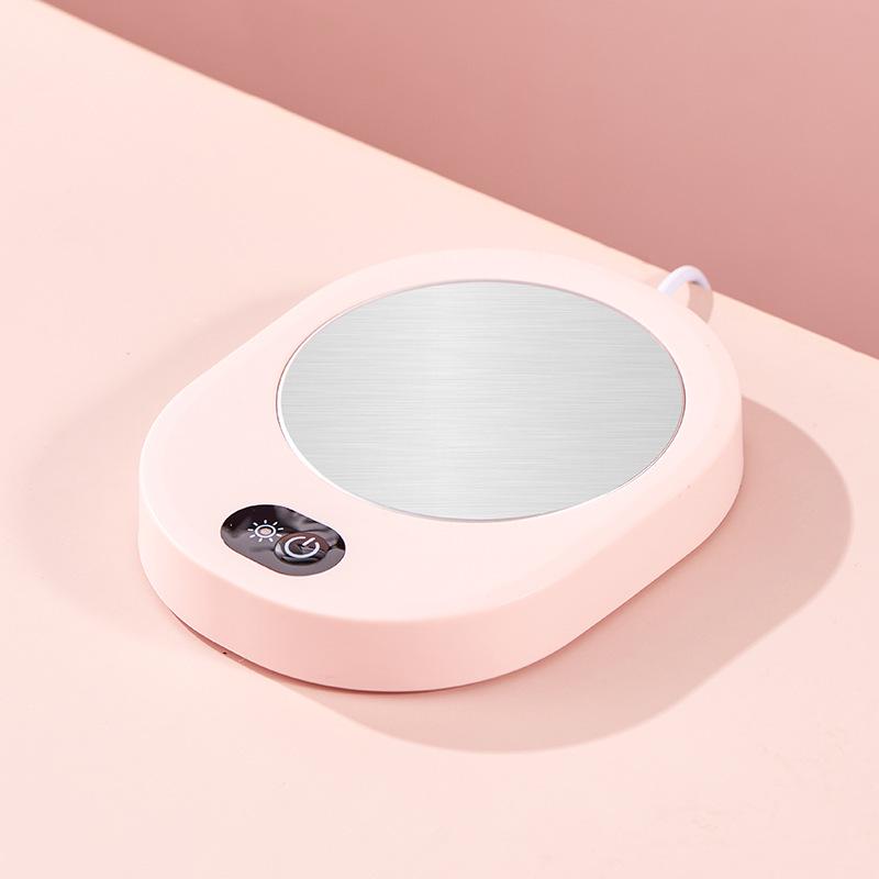 USB-Silent Multi-Functional Cup Warmer: 55° Constant Temp, 3-Speed Adjustable for Dorm or Office