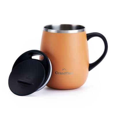 GRANDTIES Premium Vacuum Insulated Available In 19 with Sliding Stainless Steel Vacuum and Popular In the Office Mug, 460ml, Colors, Easy-Open Lid,