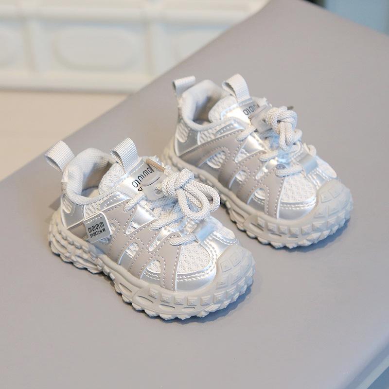 Baby Walking Shoes Non-slip Soft Sole Boys Girls Running Shoes Mesh Breathable 2025 New Fashion Kids Sneakers with Pull Rope