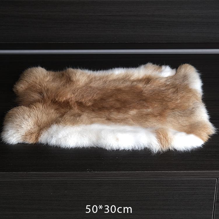 Rabbit Fur Desk Mat - Luxury Rug for Dressing Tables and Walk-in Closets, Ornament Tray Included.