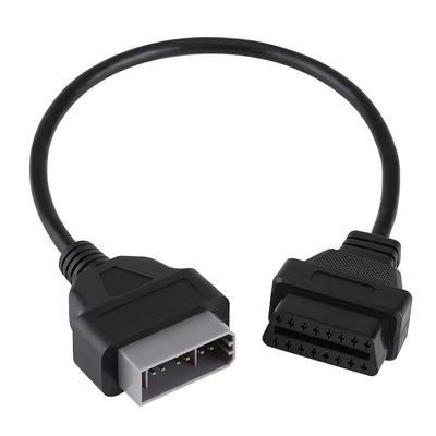 OBD2 Adapter Cable Diagnostic Cable Connector Conversion Connector 14 Pin To 16 Pin Plastic