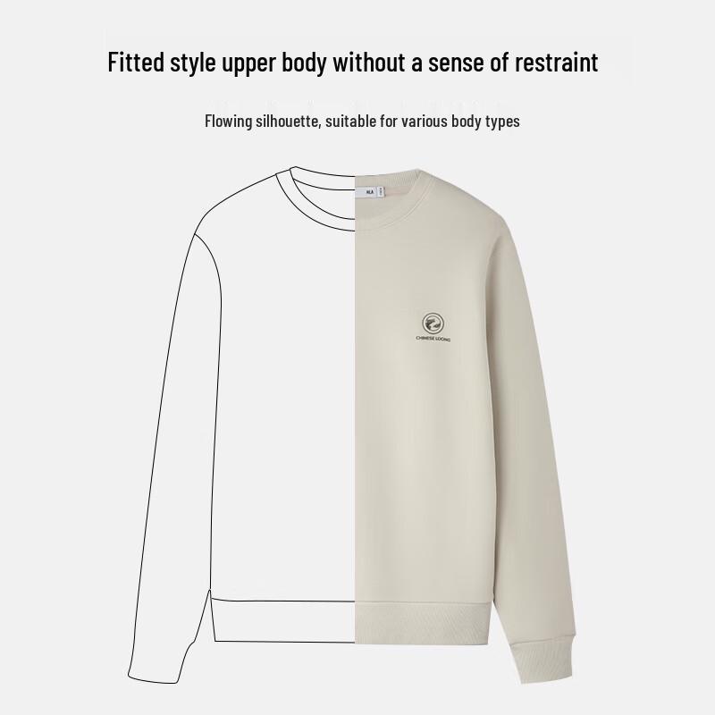 HLA Herren Chinesischer Drache Ferninfrarot Rundhals Sweatshirt