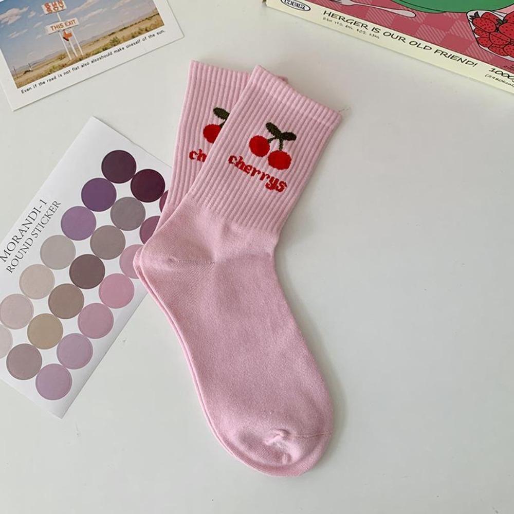 

Breathable Women Socks Mid-tube Summer Socks Cute Flower Socks Ladies 1