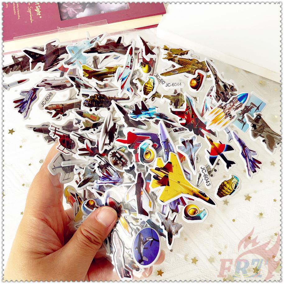 

8Sheets/set Cartoon Airplane Plane Fighter Rewards Sticker Puffy Bubble Toys Stickers