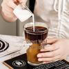 Transparent Rolled Edge Glass Cup – Stylish for Coffee, Cold Beverages, or Milk Tea
