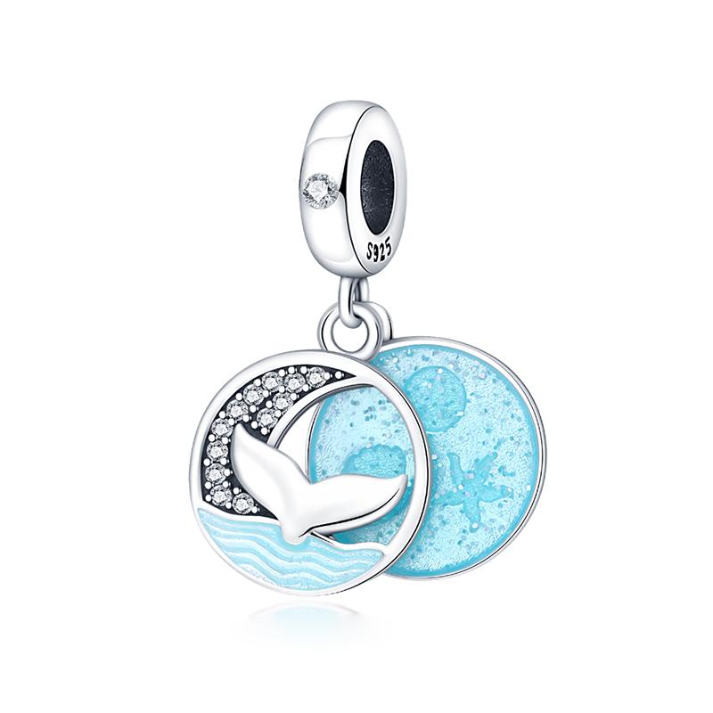 Kupfer Blaumond Glühwürmchen Dekorativer Anhänger Charm Kompatibel Mit Original Armband Armband Charm Perlenkette Diy Damen Schmuckstück