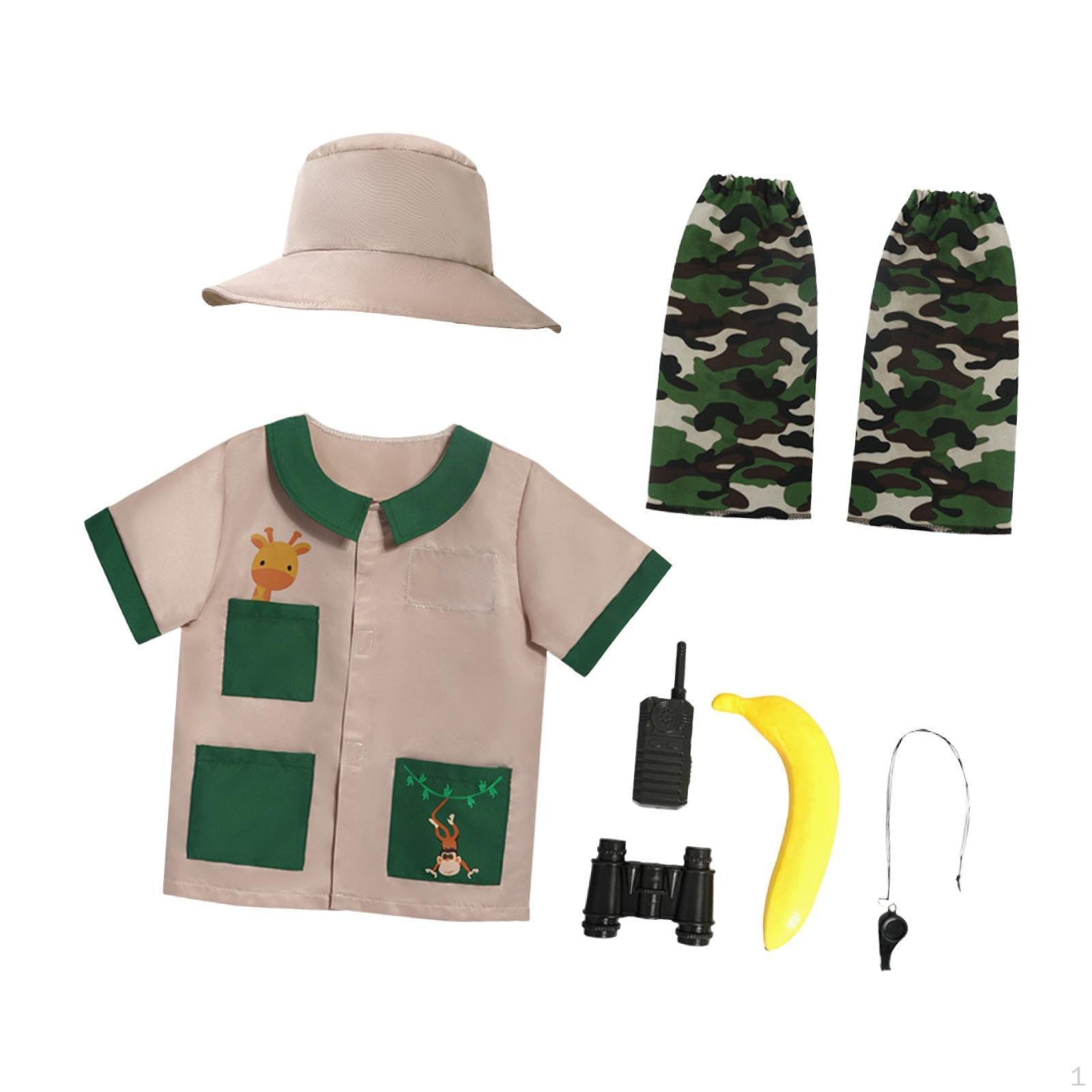 

Kids Explorer Costume Set Cargo Vest for Fishing Children Outdoor L