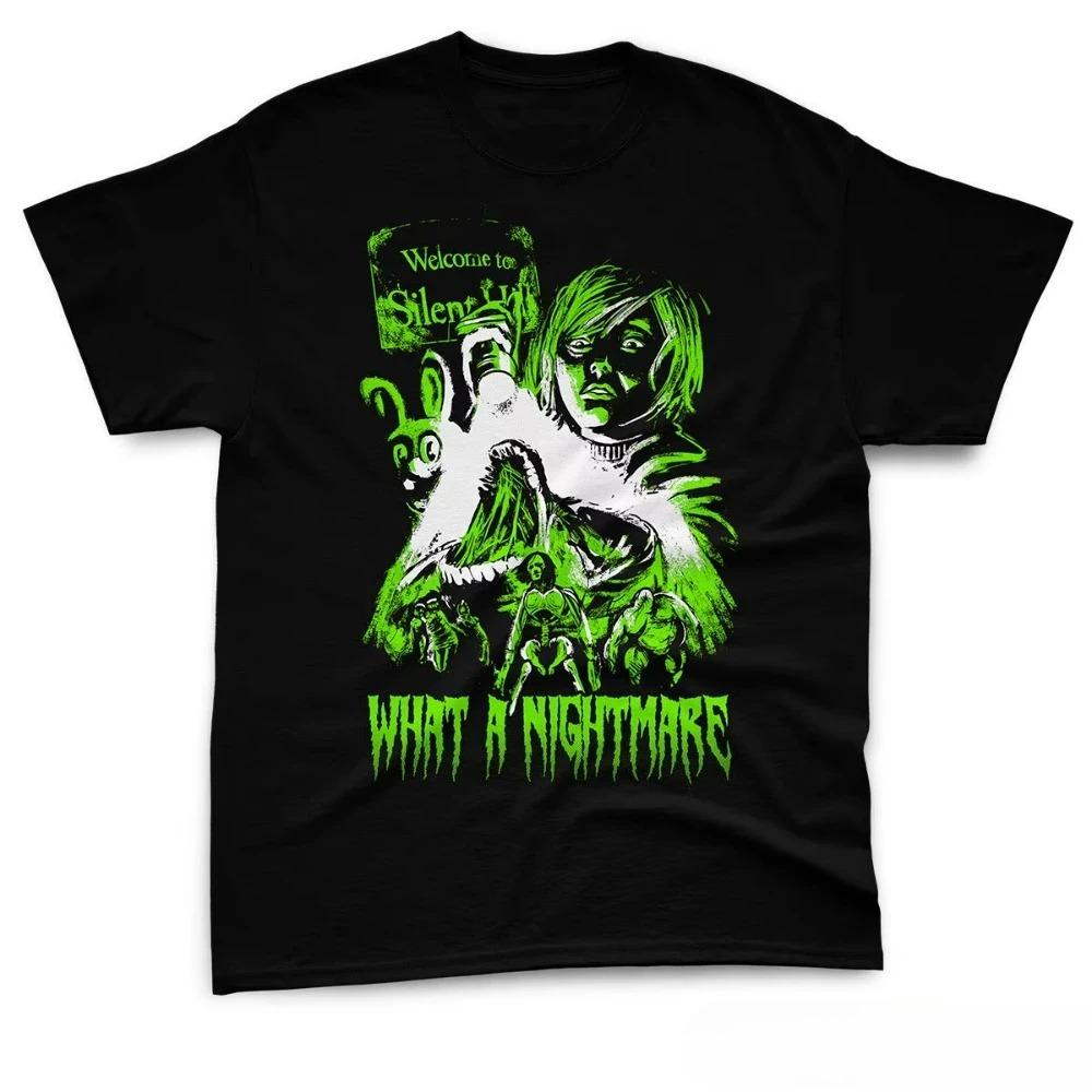 2026 Funny S-Silent Hill 2 Videogame Black Retro Gaming T-Shirt Tee Men Women Holiday Casual Short Sleeve Tee Top Loose T-shirt