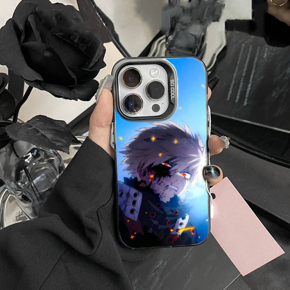 Katsuki Bakugo-Hero Academia Handyhülle Für IPhone 16 17 15 14 12 13 Pro Max Schwarze Farbe Stoßfeste Hülle