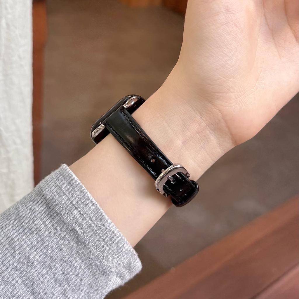 Hochwertiges geöltes Lederarmband für Apple Watch 49 46 45 44 42 41 40mm Mädchen Geschenk für IWatch Vollständige Serienmodelle S11 S10 S9 S8 S7