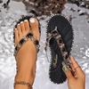2025 Comfortable and Fashionable All-match Beach Shoes Non-slip Soft Bottom Casual Flip-flops Rhinestone Flat Slippers Size 42