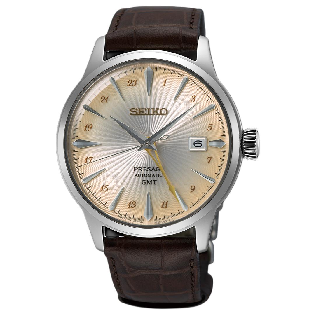 

SEIKO Automatic/Manual Mechanical Movement Cow Leather Strap Watch 40.5mm Men s Watches Silver Dial SSK041J1 Silver Dial