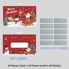 30pcs Write‑In Christmas Scratch Off Cards Opaque Coating Self-Scratchable Scratch Off Tickets Cards Cartoon Themed