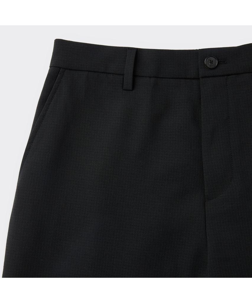 Keoseuuteommellou Black Loose Fit Textured Pants Cwpam26321Bkx