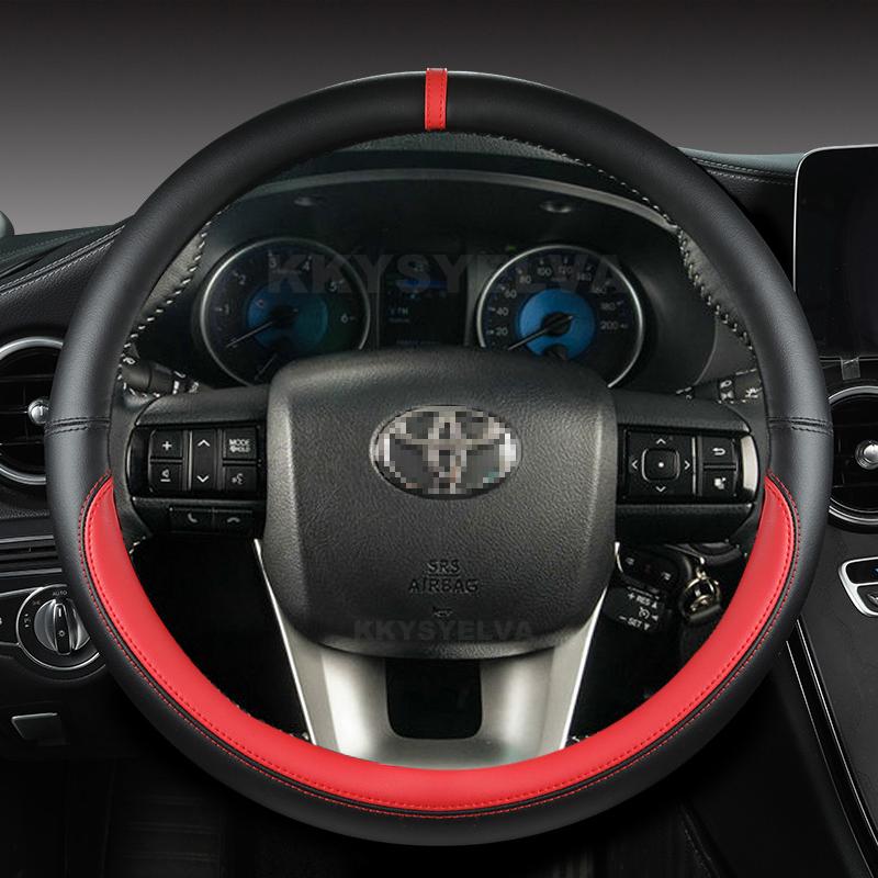 

Кожаный чехол на руль автомобиля из микрофибры для Toyota Fortuner 2016-Hilux 2015-2022 Auto