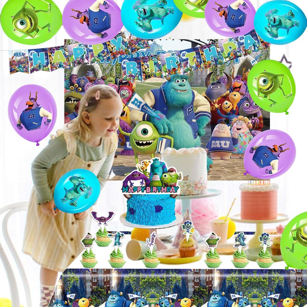 Cartoon Birthday Party Supplies, Cartoon Party Decorations Set - Cartoon Balloons Banners Cake Topper Etc for Kids Cartoon Birthday Party