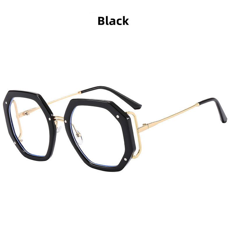 New Fashion Large Polygon Women Glasses Frame Photochromic Anti Blue Light Computer Reading Hyperopia Eyeglass