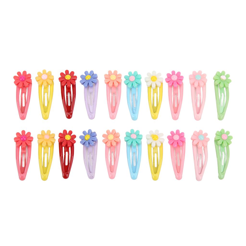 20pcs Mini Pet Hair Clips Multiple Colors Cute Dog Cat Flower Hairpins for Daily Party