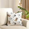 Cartoon French Bulldog Pattern Cushion Cover Reversible Plush Pillow Cover Soft Fluffy  Home Decor for Sofa Bedroom