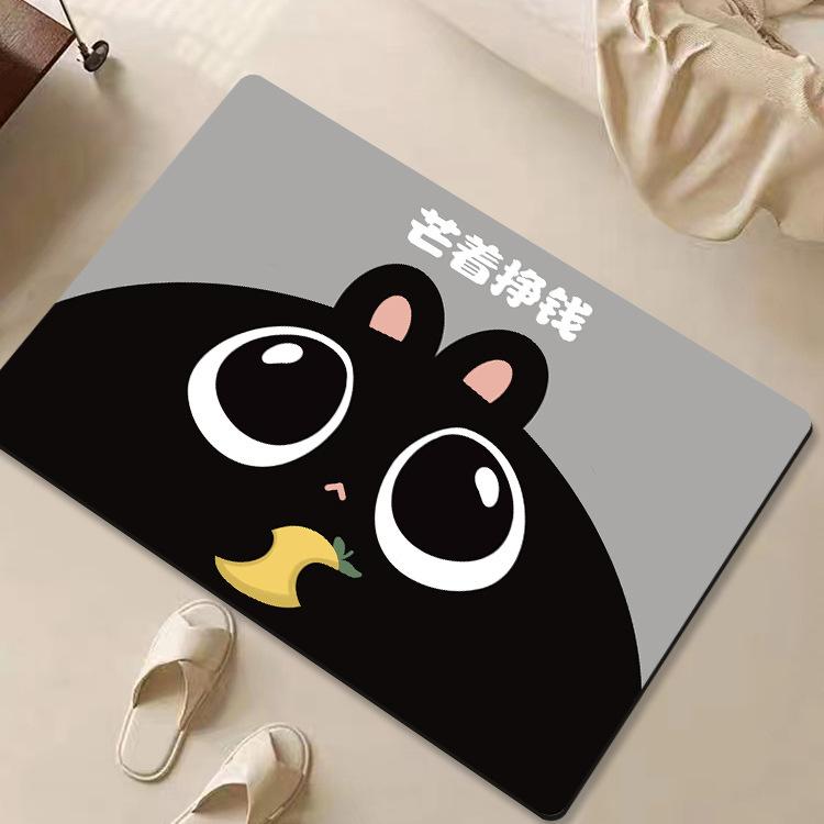 

Мультяшный забавный мягкий диатомовый грязевой коврик для ванной комнаты, впитывающий коврик для двери туалета, нескользящий коврик для бытовой двери 40*60cm