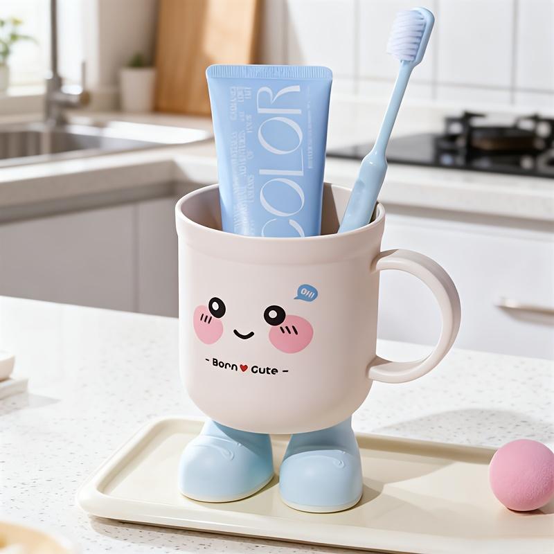 

1pc Cute Big-Eyed Mouthwash Cup, Stylish Cartoon Toothbrushing Cup, Dormitory and Home Use Wash Cup to Cure Morning Grumpiness синий