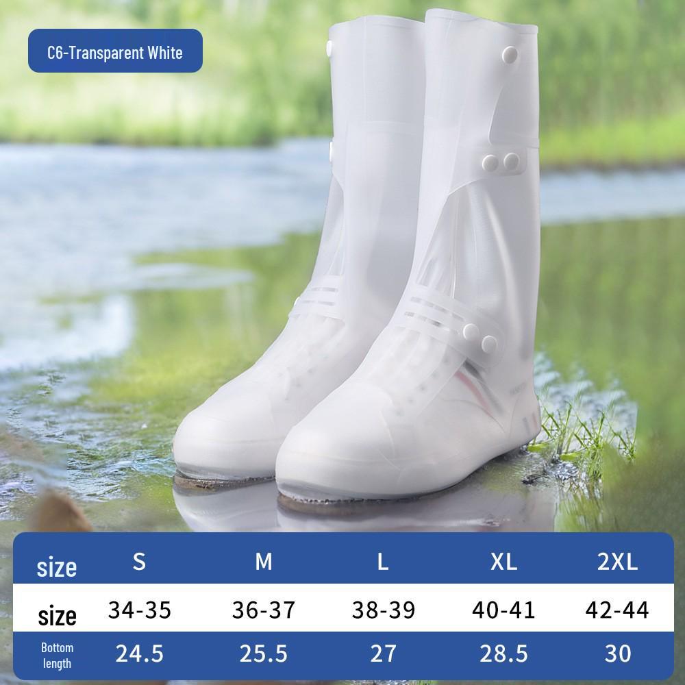 Copriscarpe in Silicone Antipioggia Impermeabili Antiscivolo - Durevoli, Riutilizzabili, Protezione Alta per Donna, Uomo e Bambini.