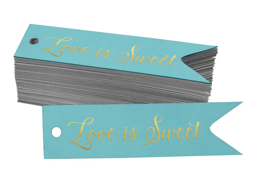 Inkdotpot Gold Foil Paper Hang Tags Love Is Sweet Wedding Favor Tags 100
