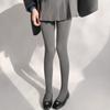 Women Vintage Slim Stockings Solid Color Thicken Ribbed Striped Pantyhose Tights