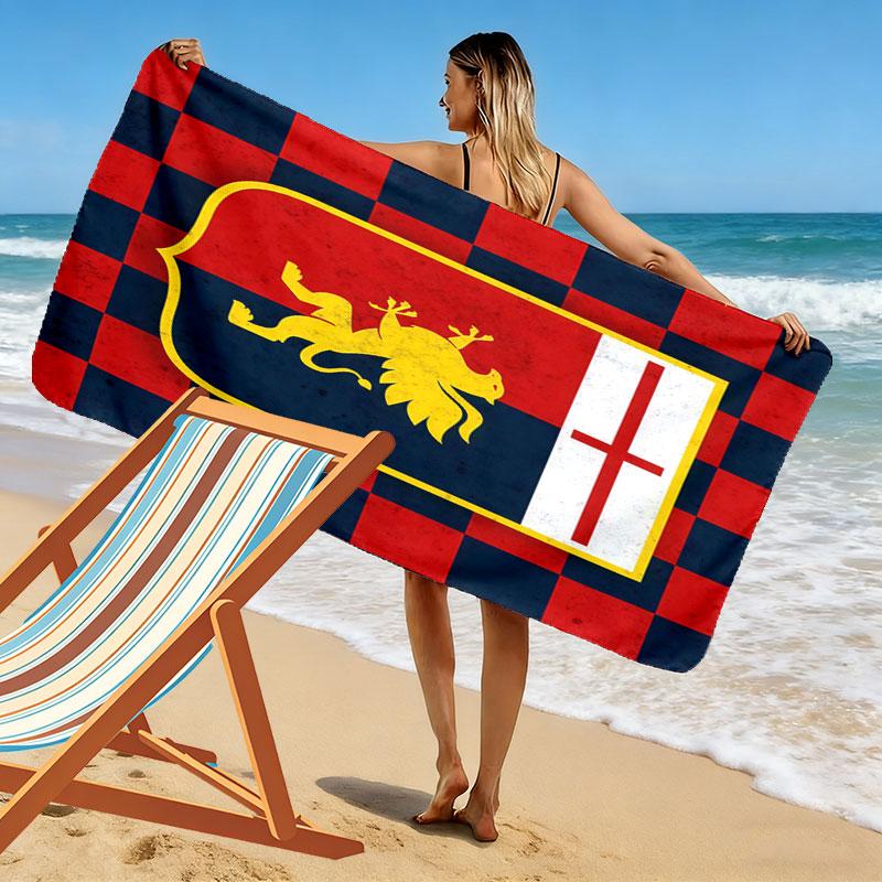 Genoa C.F.C. Poster Strandtuch, Großes Weiches Schnelltrocknendes Handtuch für Strand Camping Schwimmen
