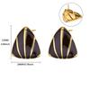 Color Drip Stainless Steel Earrings Triangular Geometry Niche Personality Sweet Wind