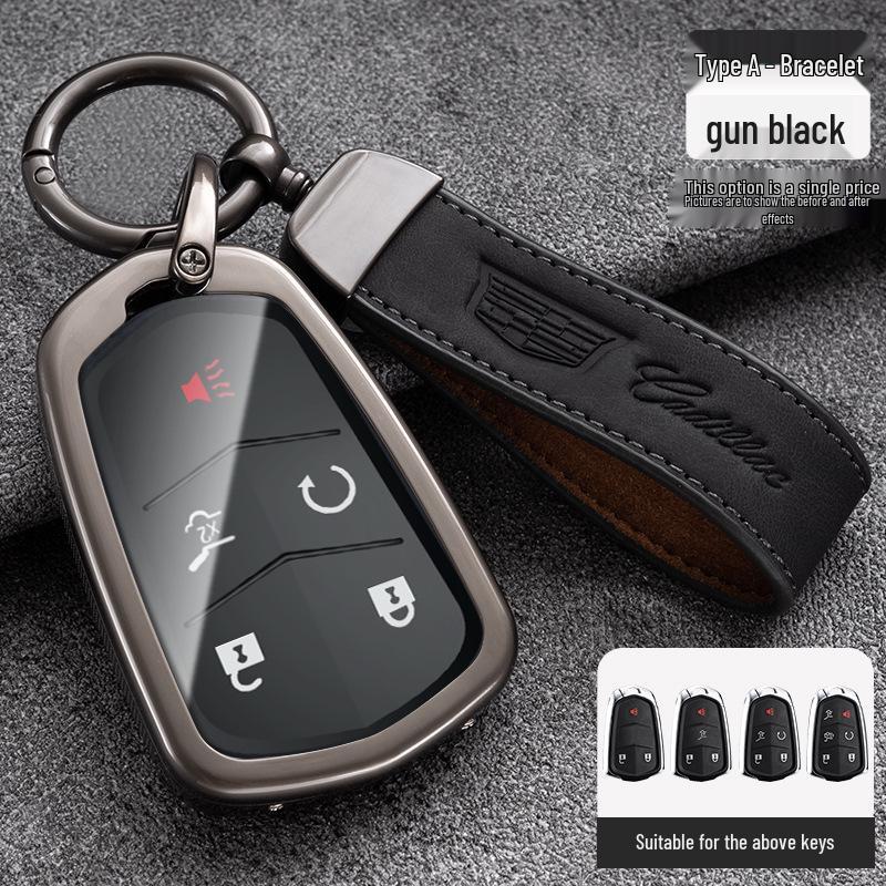 Cadillac Key Case: Metal Shell for CT5, XT4, XT5, XTS, ATSL, CT6 Models.