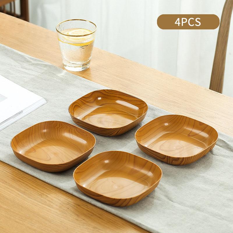 Wooden Japanese Pallet Oval Simple Mini Tableware Fruit Plates Home Afternoon Tea Snack Plates Dining Table Bread Cake Dishes