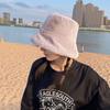 Korean Style Women's Plush Hat Windproof Warm Fisherman Hat Personality Wool Bucket Hat  Winter