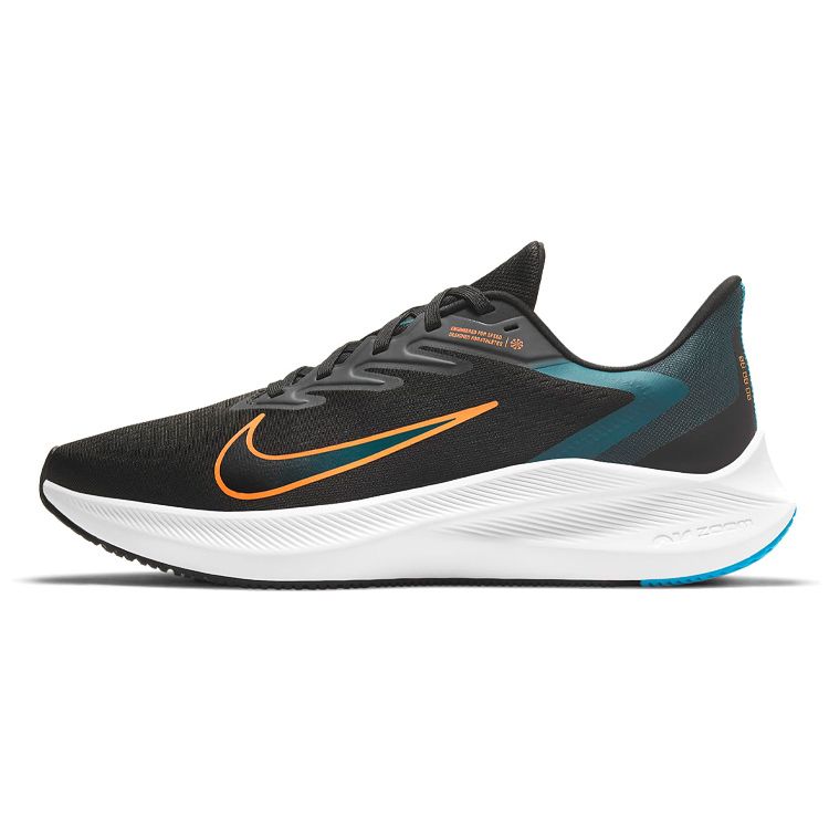 

Мужские кроссовки Nike Air Zoom Winflo 7 Black Atomic Orange белые CJ0291-013