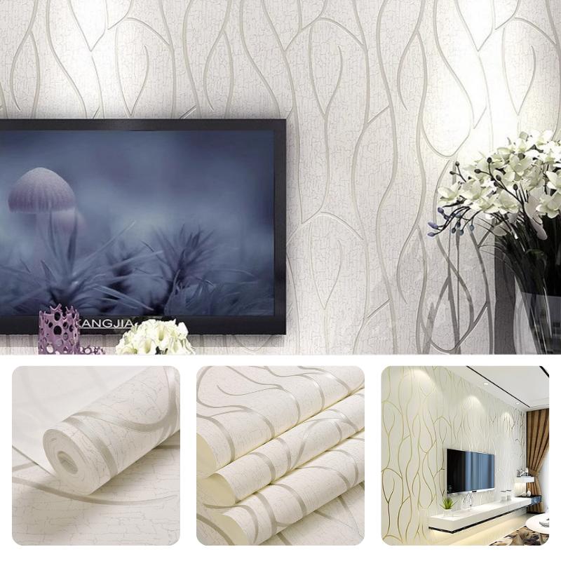 3D Wall Sticker Wallpaper Self Adhesive 53cm Room Decoration Modern European Style Wallpapers Home Decor Non-woven Curved Stripe