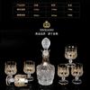 Gold Thread Crystal Glass Whisky Wine Set 7 Piece Luxury Drinking Cups for Home Bar