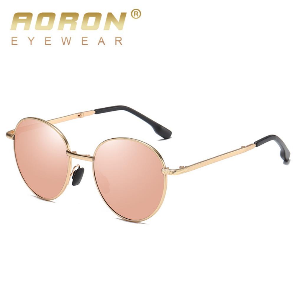 aoron Folding Polarized Sunglasses Fashion Round Frame Colorful Sunglasses Sunglasses Glasses