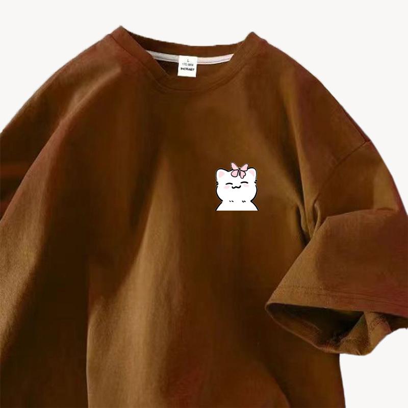 

Черная футболка с коротким рукавом и положительным плечом женская 2024 новая летняя короткая хлопковая майка 3XL