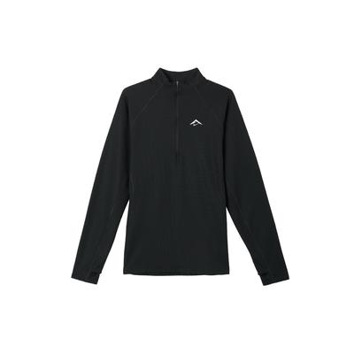 Nike Dri-Fit Trail Unifarben Bequem Warm Schnelltrocknend Halber Reißverschluss Sweatshirt Unisex Sweatshirt Schwarz Berggipfel-Weiß FV9995010