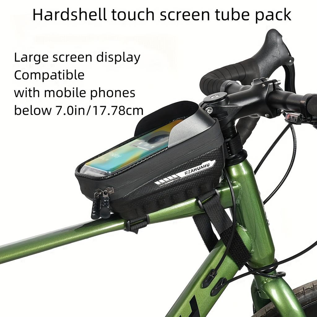 1 buc. Geantă multifuncțională pentru ghidon de ciclism, Husă pentru telefon pentru tubul superior al bicicletei montane, Accesoriu de depozitare echipament de ciclism