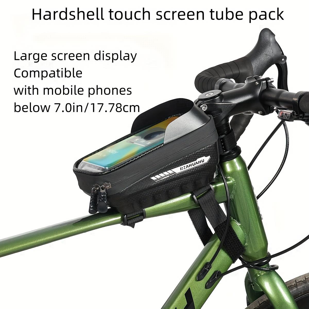

1шт многофункциональная сумка для руля велосипеда, чехол для телефона на верхнюю трубу горного велосипеда, аксессуар для хранения велосипедного снаряжения чёрный