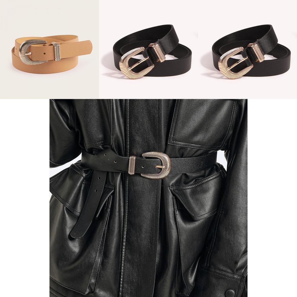 Fashion Womens Faux Leather Belt With Alloy Buckle For Street Style And Summer Outfits