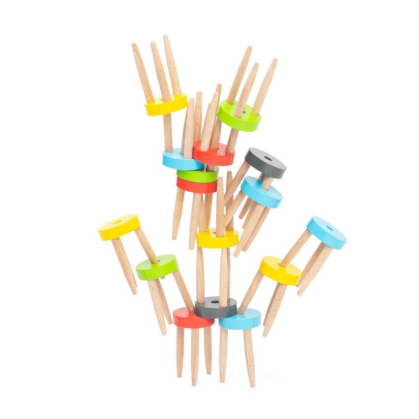 New Stacked Stool Children's Educational Wooden Balance Toy Stool Stacked High Stacked Le Building Block