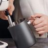 Coffee Milk Frothing Pitcher Jug Precision Scale 304 Stainless Steel Wood Grain Handle Measuring Cup High Quality CoffeeUtensils